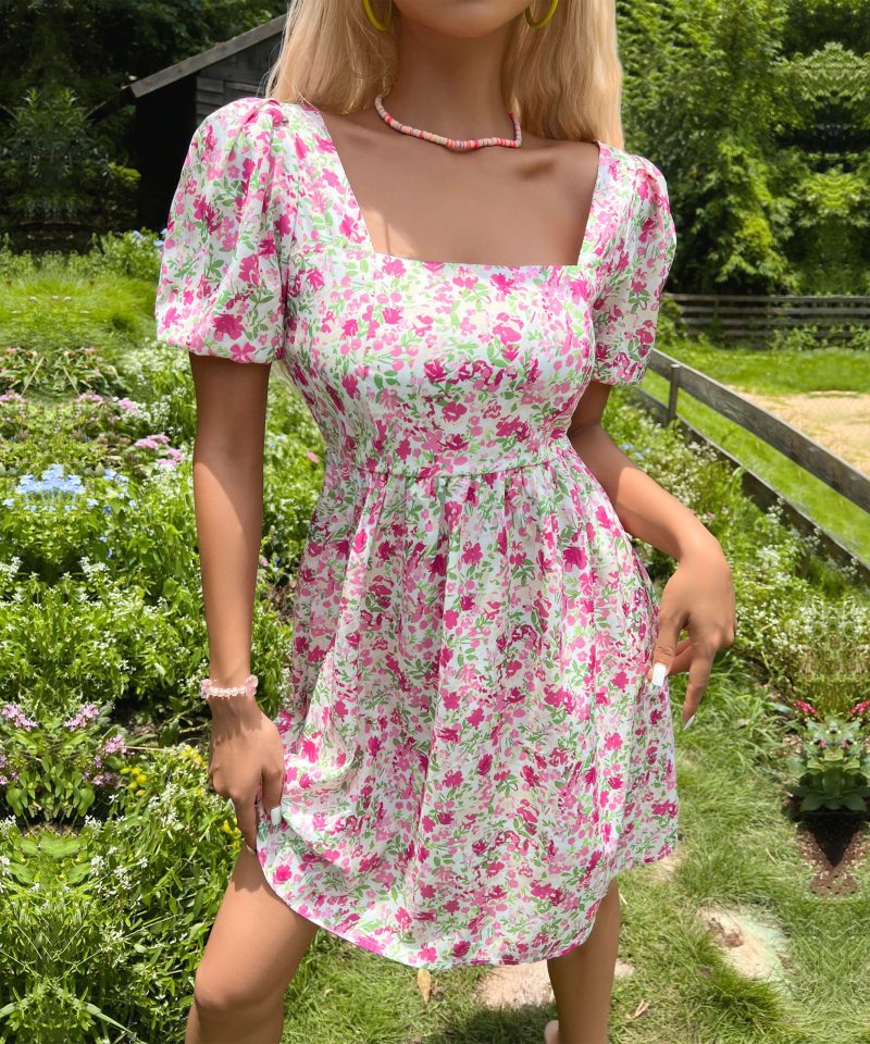 Original Design Pink Sweet Girlish Dress: Western Summer Fashion - Image 7