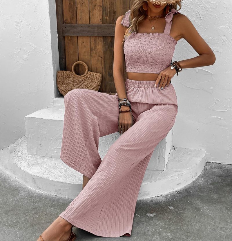 Camisole Wide Leg Pants Two Pieces Casual Set Sweet Spicy - Image 9