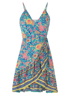 Spring Bohemian V-Neck Sexy Sling Dress