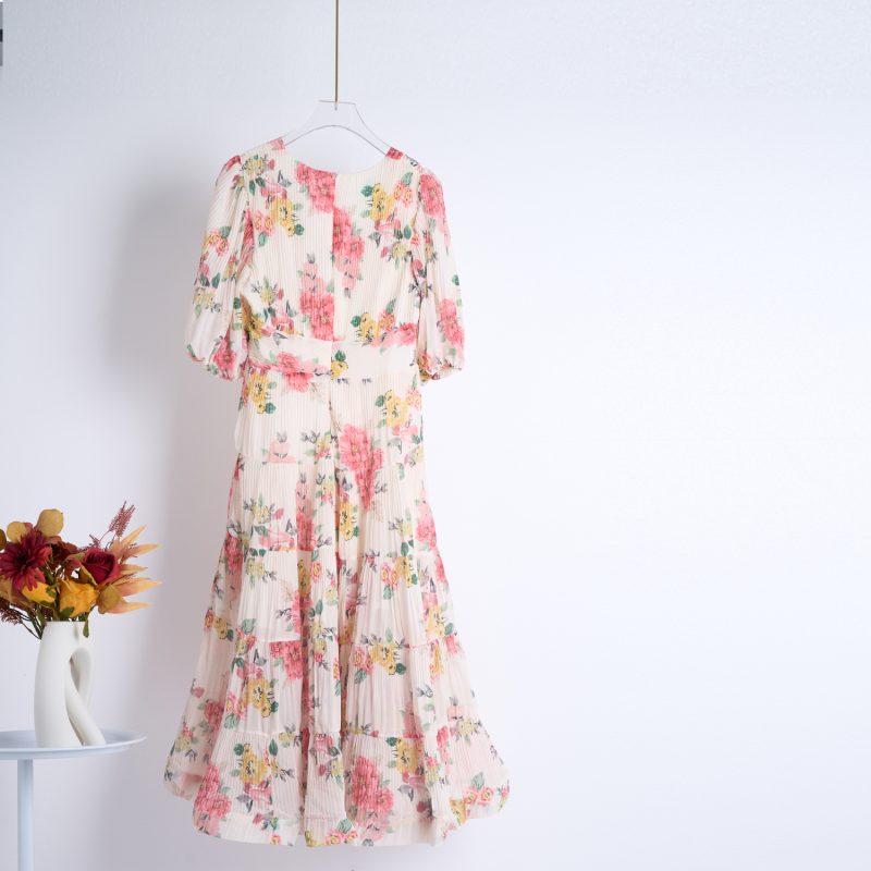 Women Summer Vacation Heavy Press Print Maxi Dress - Image 2