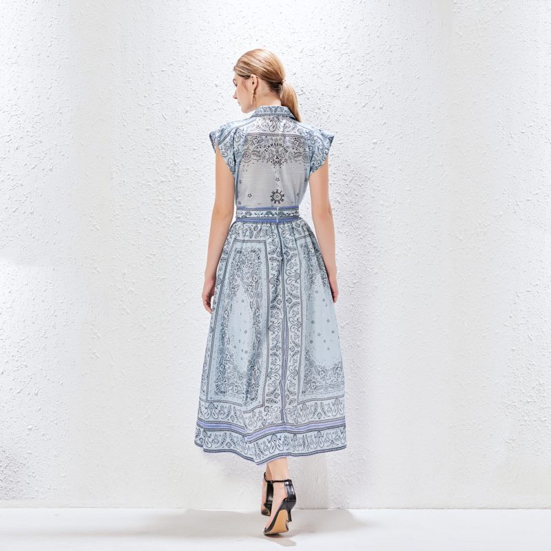 High-End Positioning Printed Two-Piece Set: Shirt Top - Image 3