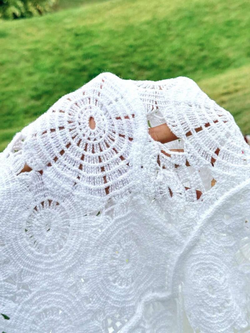 Crocheted Socialite Hollow Out Top: Fashionable - Image 6