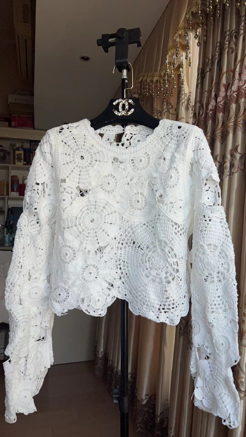 Crocheted Socialite Hollow Out Top: Fashionable - Image 8