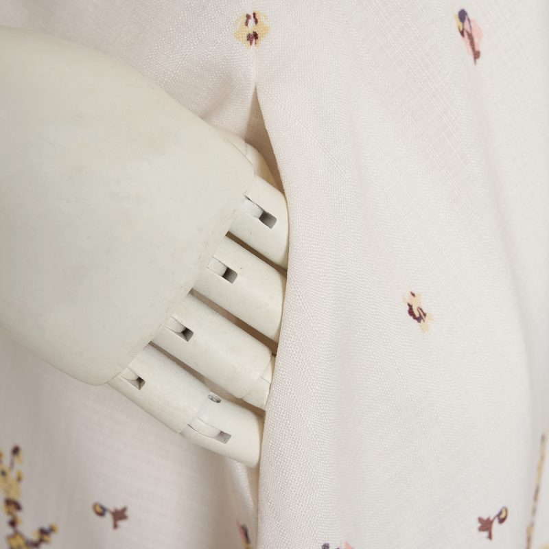 Elegant Flower Print Single-Breasted Mid-Length Dress - Image 8