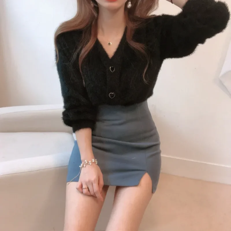 Eco Knit V-Neck Crop Sweater - Image 2