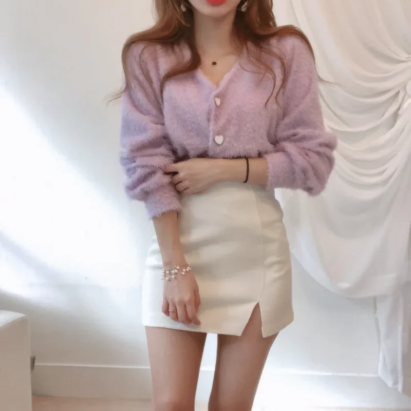 Eco Knit V-Neck Crop Sweater - Image 3