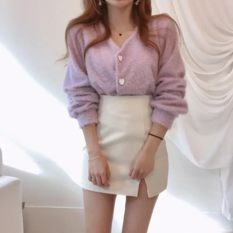 Eco Knit V-Neck Crop Sweater - Image 5