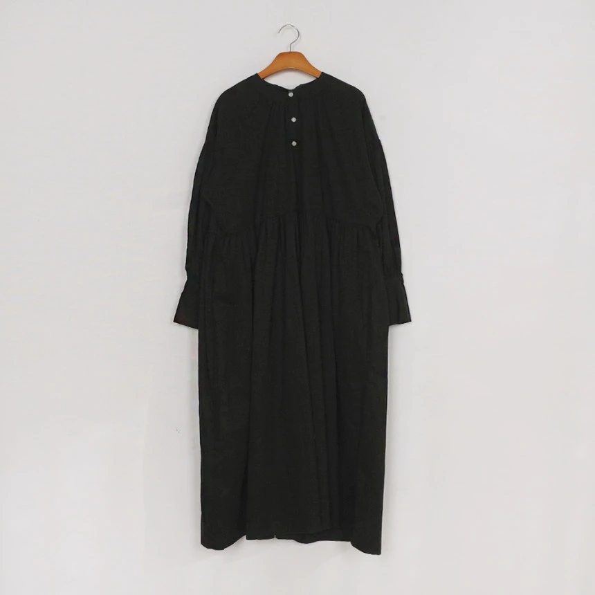 Vintage Eco Long Dress: Puff Sleeve - Image 5