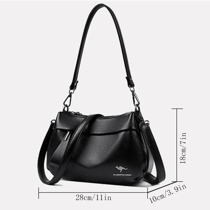 3-Layer High Quality Eco Leather Handbags - Image 4