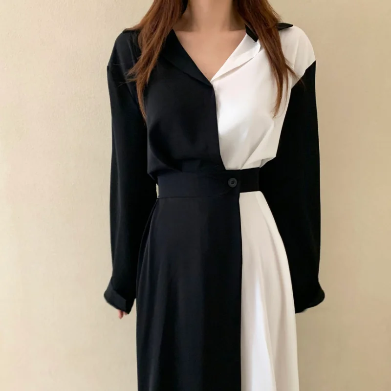 Sustainable Patchwork Shirt Dress - Image 2