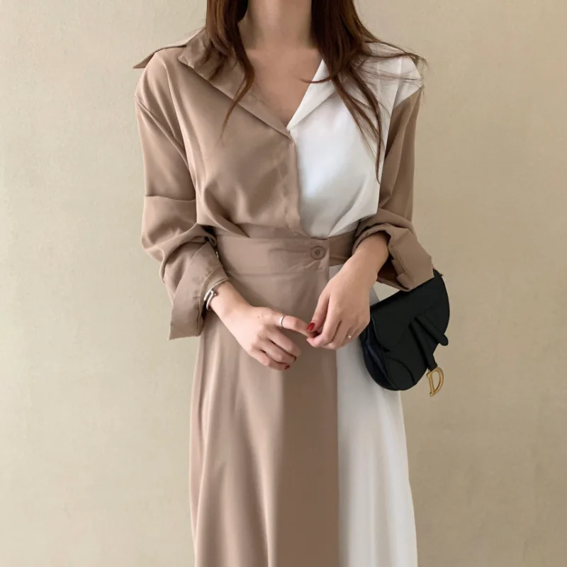 Sustainable Patchwork Shirt Dress