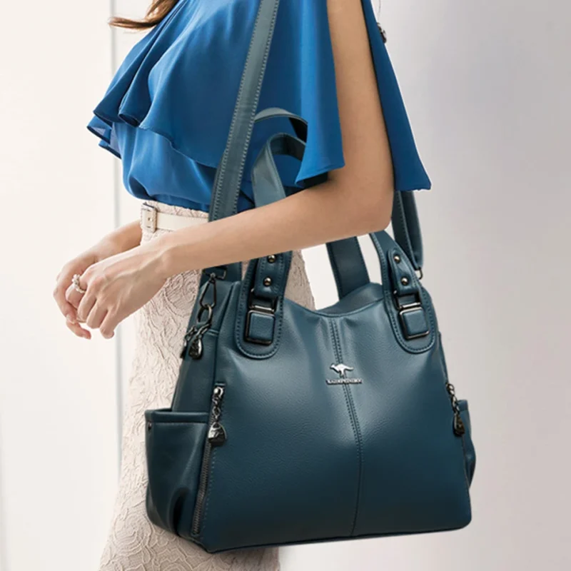 Eco Vintage PU Tote: Luxe Crossbody - Image 3