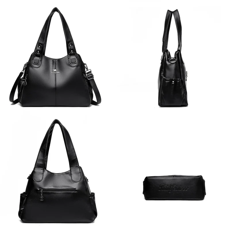 Eco Vintage PU Tote: Luxe Crossbody - Image 5