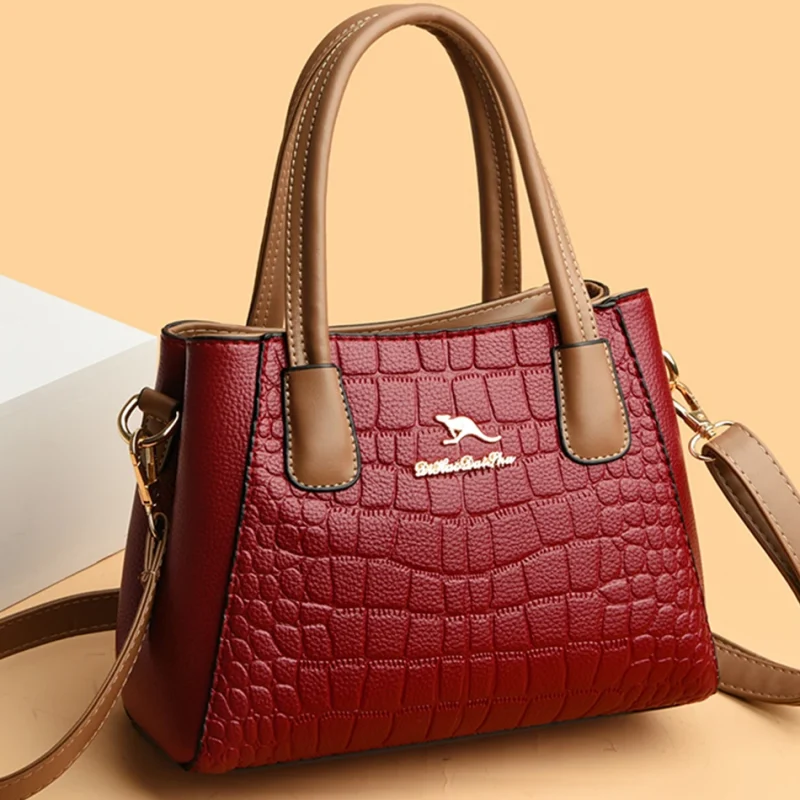 Eco-Friendly Croc Pattern Leather Bags - Image 2