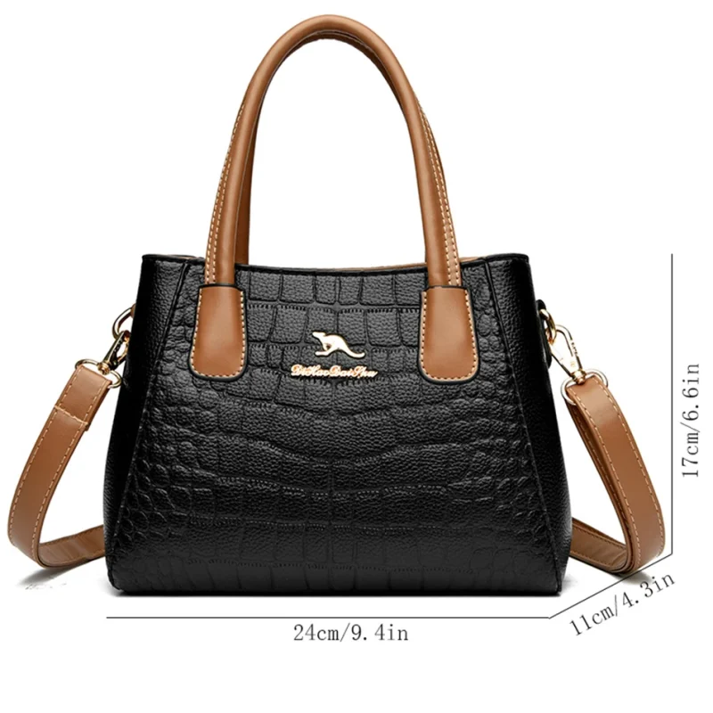 Eco-Friendly Croc Pattern Leather Bags - Image 4