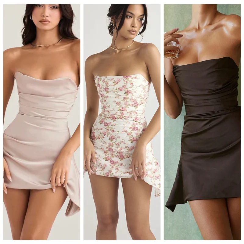 Floral Satin Bodycon Dress: Eco Chic - Image 5