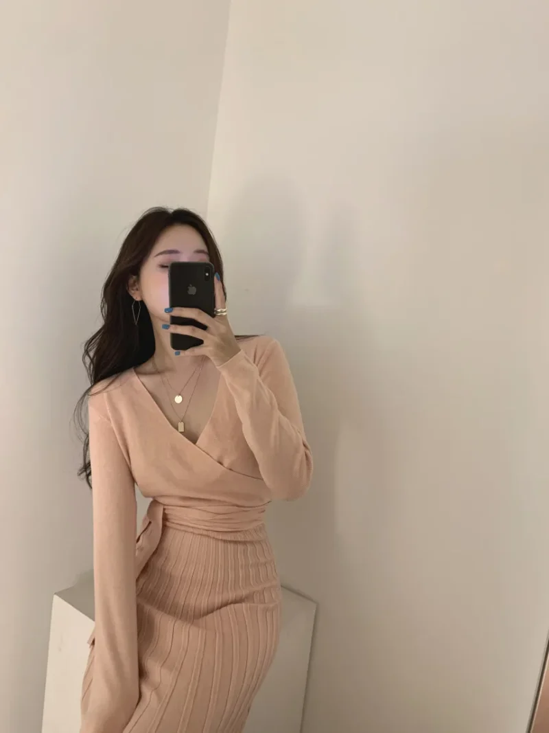 Knit Bodycon Dress: Eco Chic Style - Image 12
