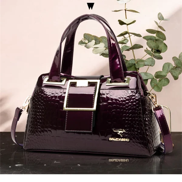 Luxury Chic Eco Handbag: Croc Pattern Crossbody - Image 2