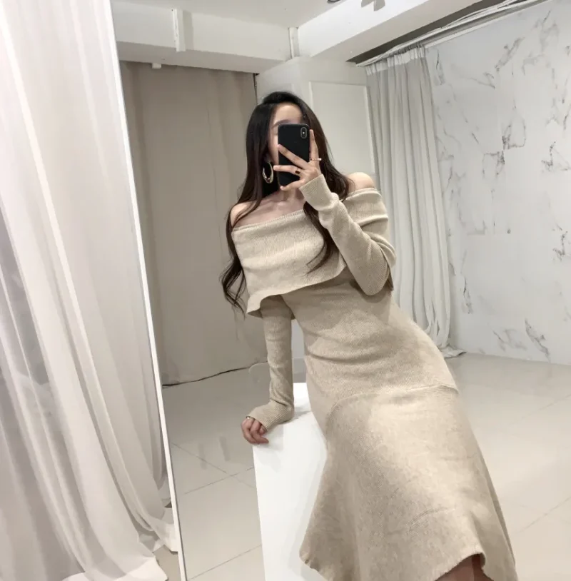 Ethical Chic Ruffle Hem Sweater Dress - Image 7
