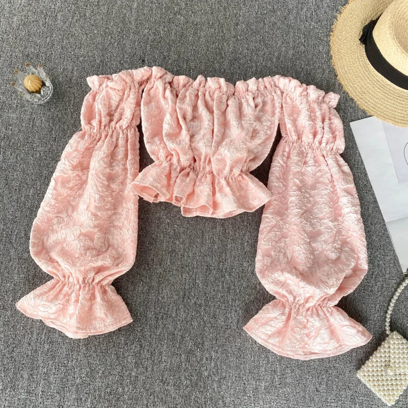 Vintage Eco Top: Off-Shoulder Chic - Image 7