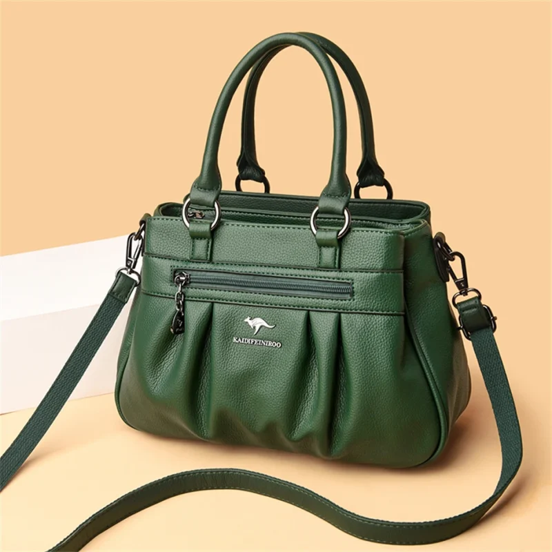 Designer Eco-Leather Handbag: 3-Layer Luxury - Image 5