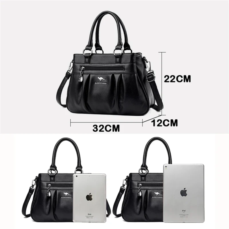 Designer Eco-Leather Handbag: 3-Layer Luxury - Image 2