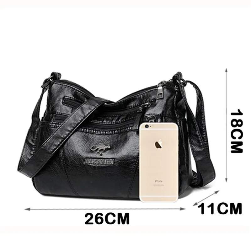 Black Eco Tote Bag, Designer PU Leather - Image 2