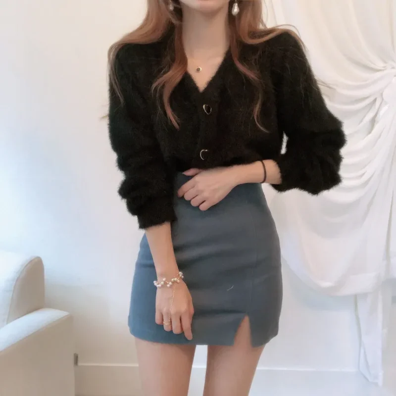 Eco Knit V-Neck Crop Sweater - Image 8