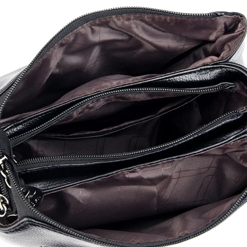 High Quality Soft Leather Eco Chic Leather Shoulder Bag - Image 6