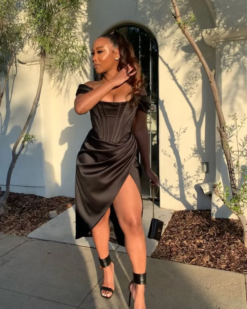 Summer Satin Bodycon: Elegant Eco Midi - Image 4
