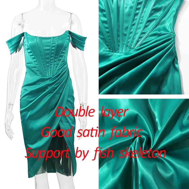 Summer Satin Bodycon: Elegant Eco Midi - Image 6