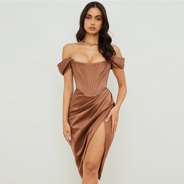 brown bone dress