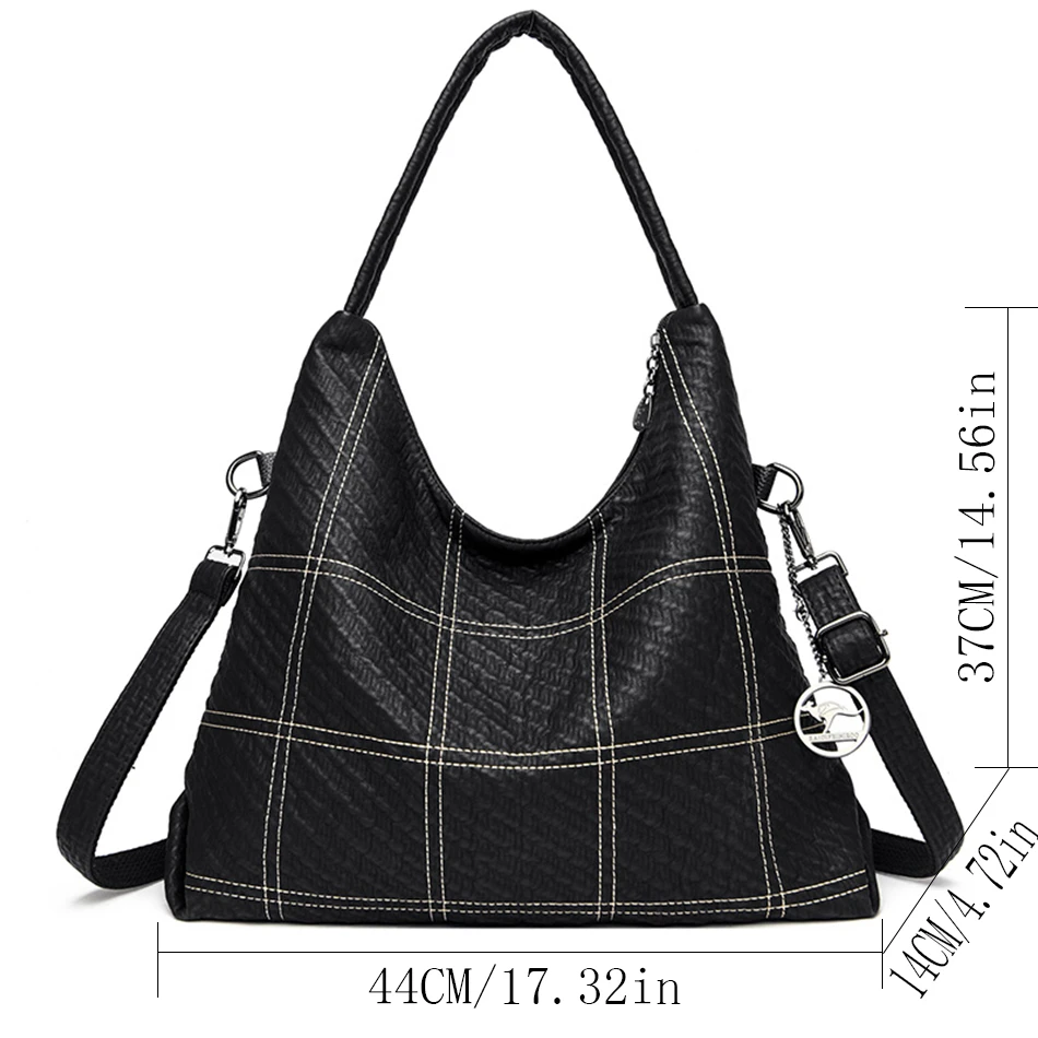 High Quality Vintage Eco-Leather Crossbody Bag - Image 4