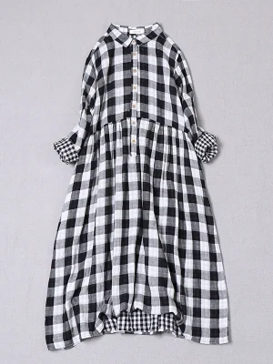 Ethical Cotton Plaid Dress