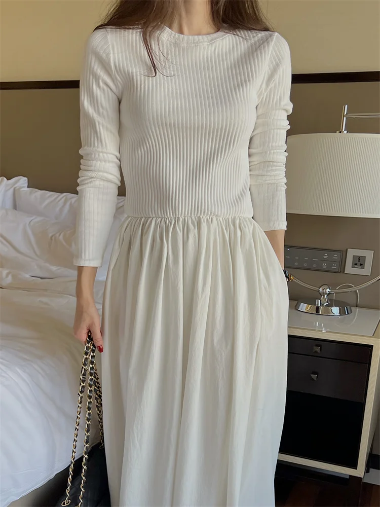 Vintage full Sleeve Korean Style Maxi - Image 3