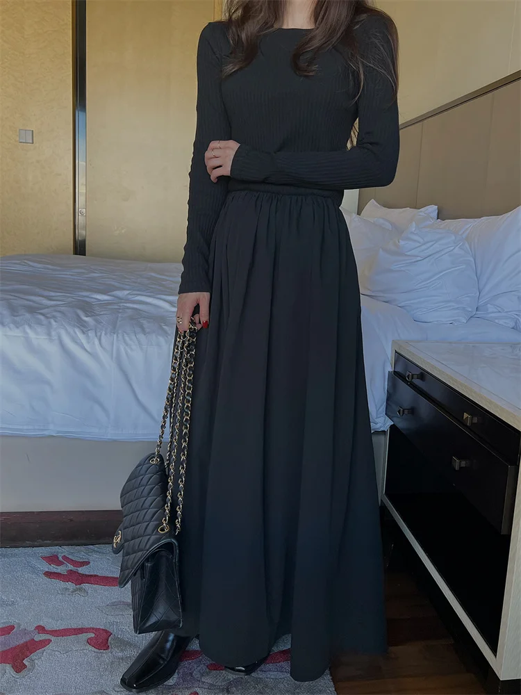 Vintage full Sleeve Korean Style Maxi - Image 4