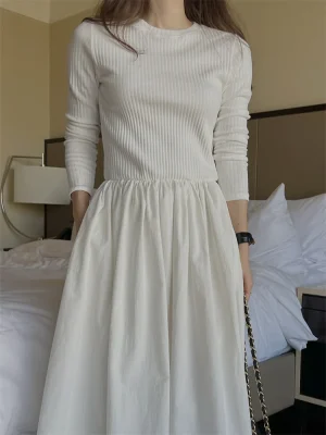 Vintage full Sleeve Korean Style Maxi
