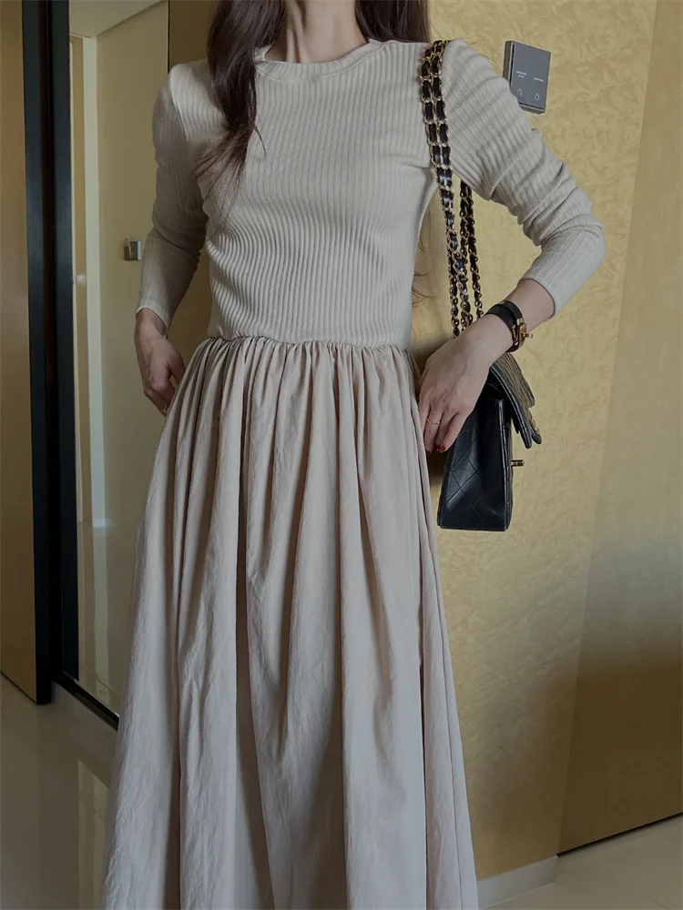 Vintage full Sleeve Korean Style Maxi - Image 5