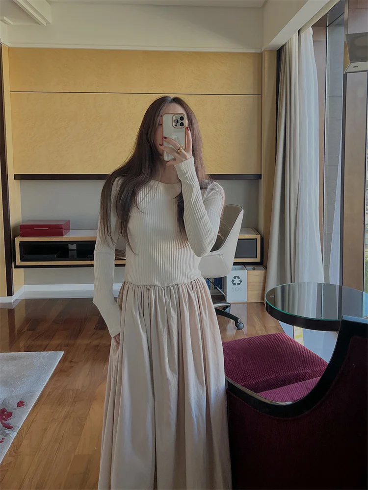 Vintage full Sleeve Korean Style Maxi - Image 6