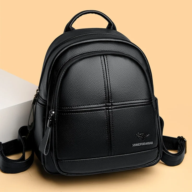 Luxury Leather Travel Backpack: Eco Chic - Image 2