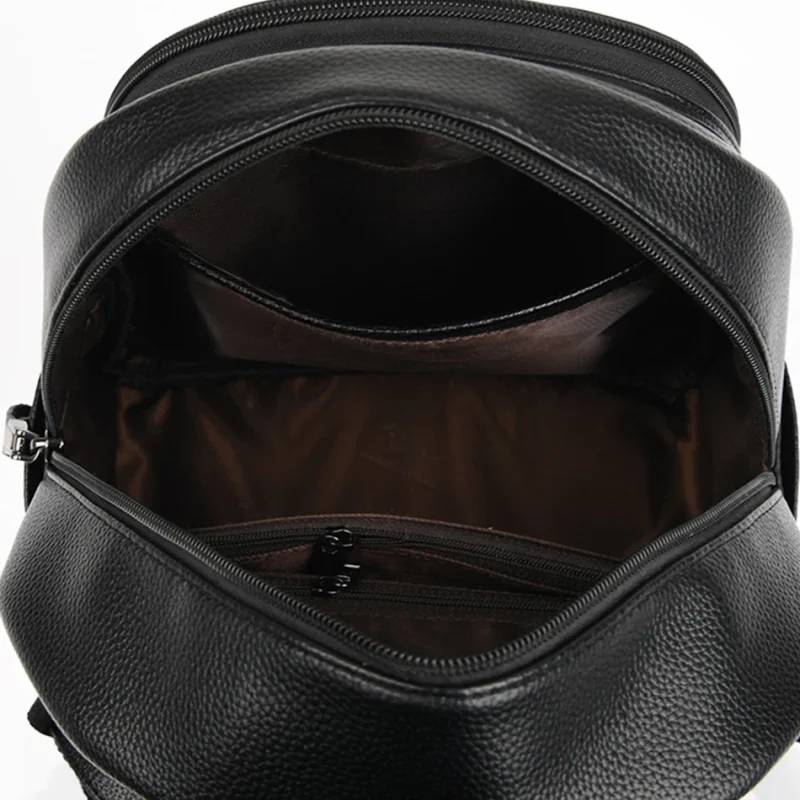 Luxury Leather Travel Backpack: Eco Chic - Image 6