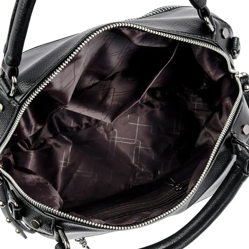 Luxury Eco Leather Crossbody Tote Bag - Image 6