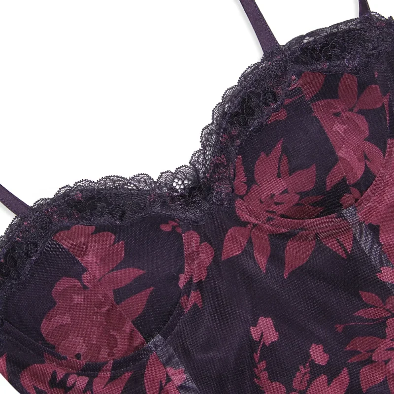 Mesh Floral Maxi Dress, Eco Glam - Image 6