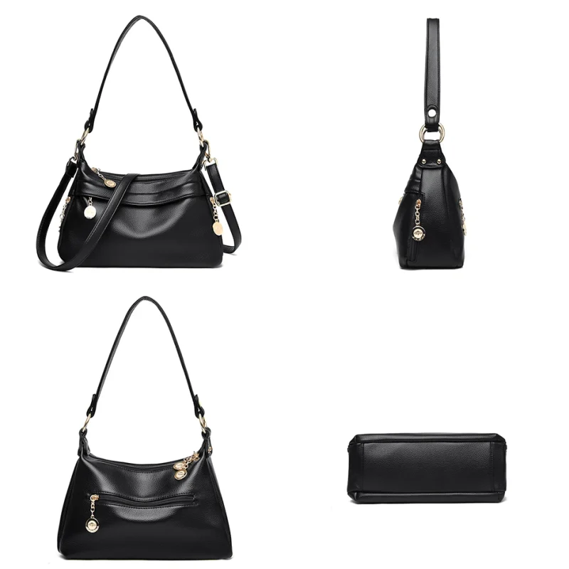 Premium Quality latest Chic Eco Solid Color PU Shoulder Bag - Image 5