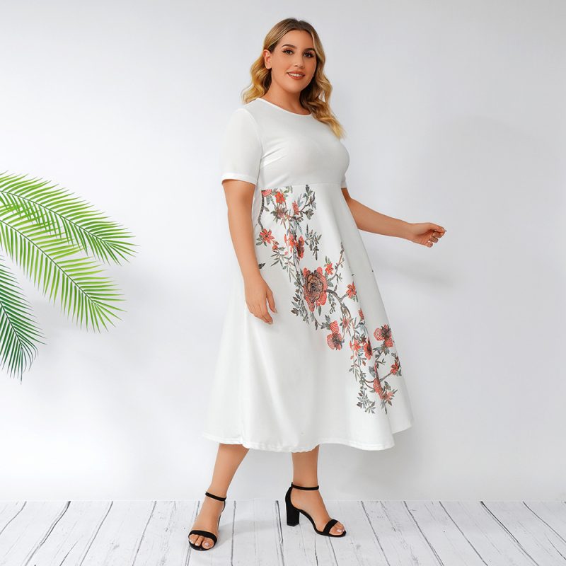Plus Size Printed Maxi Dress - Image 3
