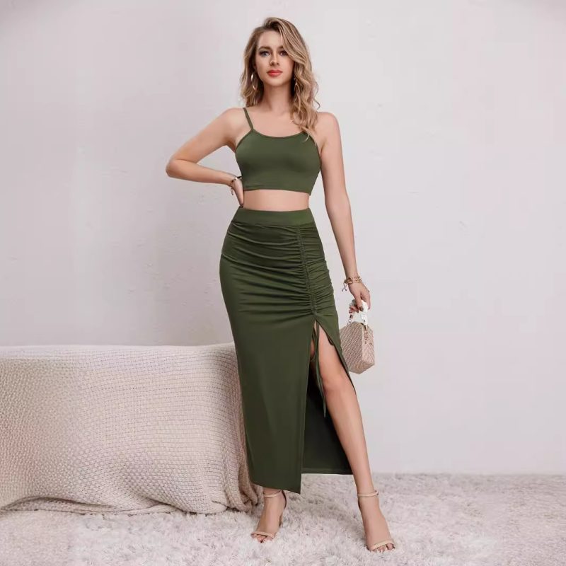 Sexy Slim Fit Two-Piece Skirt Set for Women - Image 5