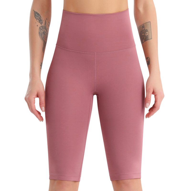 High Waist Nude Feel Yoga Shorts: Quick-Dry - Image 6