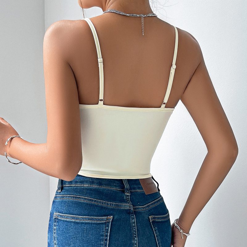 French Lace Pattern See-Through Camisole - Image 4