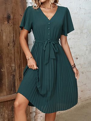 Summer Pleated Dress for Women