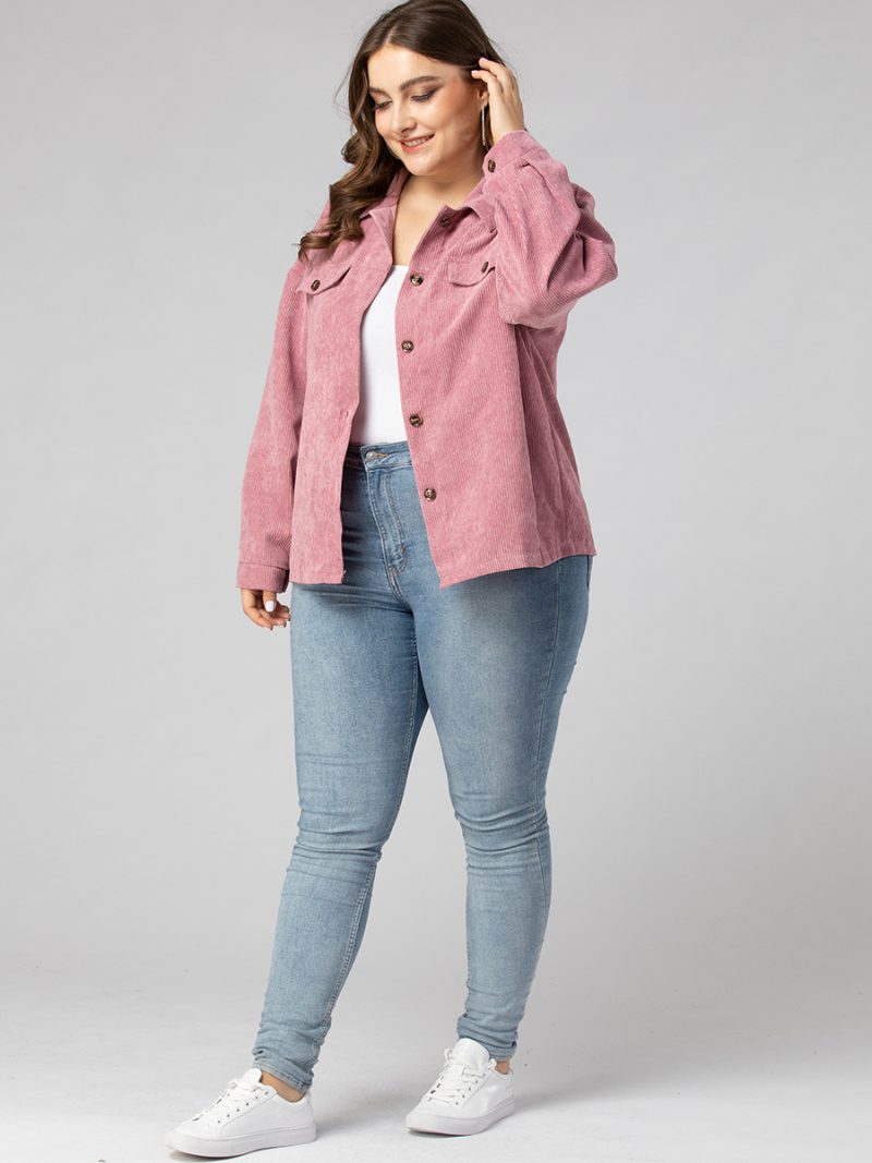 Plus Size Street Long Sleeve Coat - Image 3